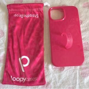 Loopy Case | Pink Leopard | iPhone 15 | Right Orientation